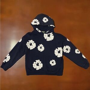 Men’s Denim Tears Cotton Hoodie/Sweatshirt Navy Blue New York Designer Piece